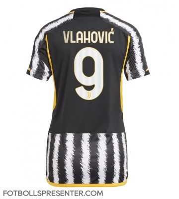Juventus Dusan Vlahovic #9 Hemma Matchtröja Dam 2023-24 Kortärmad